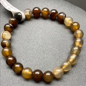 Coffee Agate 8 mm Stone Beaded Bracelet
